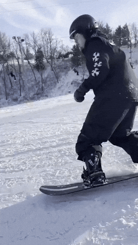 Winter Snowboarding GIF