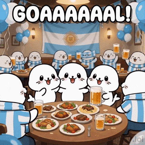 Vamos Argentina World Cup GIF by Sappy Seals