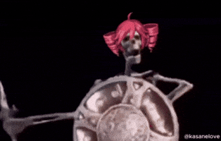 Skeleton Kasane Teto GIF