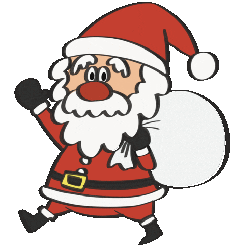Santa バイバイ Sticker