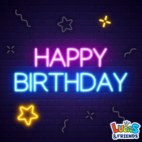 Feliz Cumple Happy Birthday GIF by Lucas and Friends by RV AppStudios
