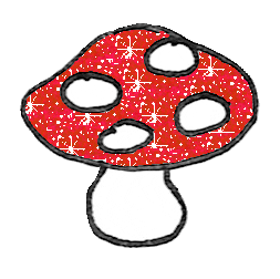 Glitter Mushroom Sticker
