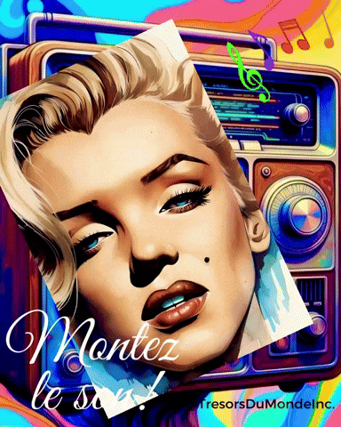 Musique Marilyn GIF by TresorsDuMonde.ca