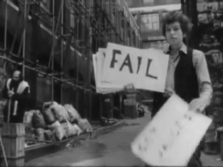 Giphy - fail black and white GIF