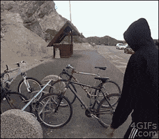 bike thief GIF
