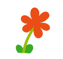 Orange Flower Sticker by sterossetti