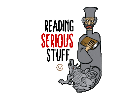 Serious Book Sticker by Vona Gábor
