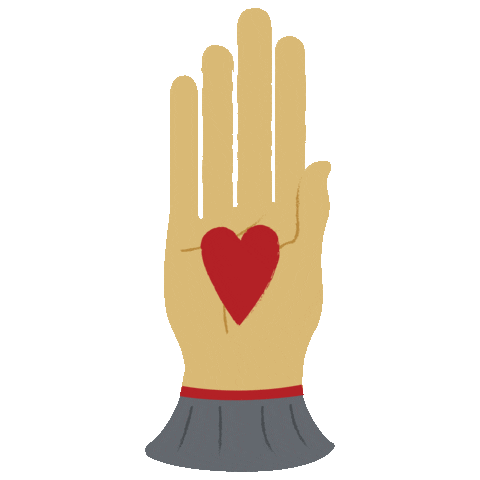 Heart Hand Sticker by Teaspoon studio