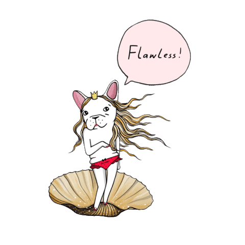 French Bulldog Venus Sticker by Fine Frenchie
