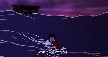 i wont leave you the little mermaid GIF