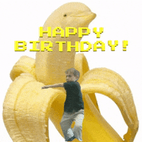 Banana Weird Birthday GIF by MOODMAN