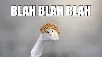 Blah Blah Blah Sock Puppet GIF by Your Happy Workplace