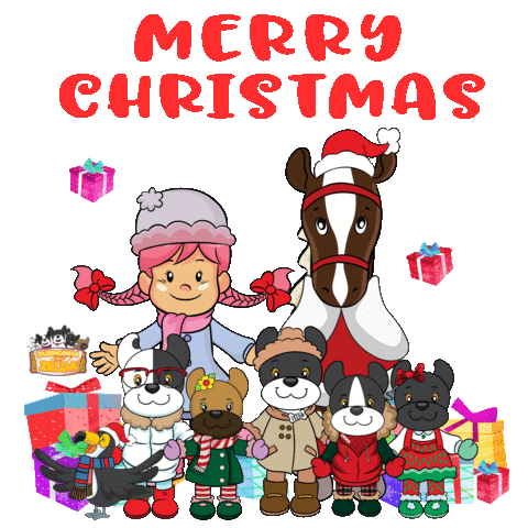 Merry Christmas Dog Sticker by Fazendinha da Zelda