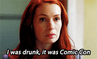 drunk comic con GIF