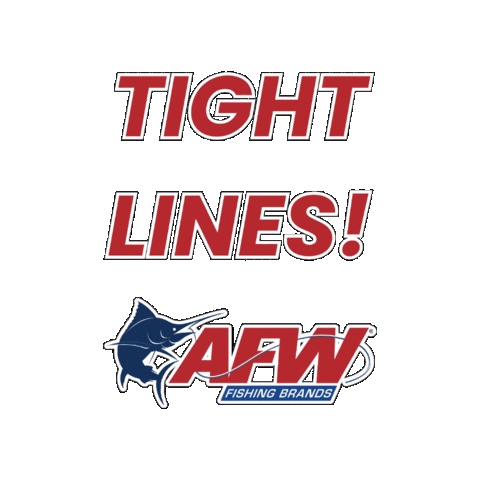 Fishing Line Fish Sticker by AFW Fishing Brands