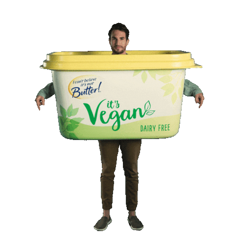 Happy Vegan Sticker by I Can’t Believe It’s Not Butter