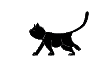 Black Cat Art Sticker by Tj Blake
