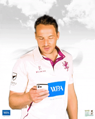 Phone Thumbs Up GIF by Somerset County Cricket Club