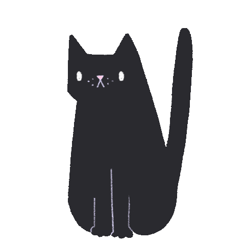Angry Black Cat Sticker by La Griffe de Maho