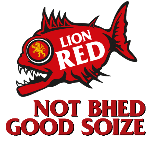 Beer Fishing Sticker by Lion Red NZ