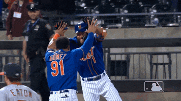 happy carlos gomez GIF by New York Mets