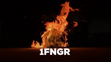 1fngr fashion fitness fire lit GIF