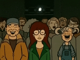laughing daria audience not amused blank stare