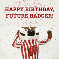 Wisconsin Badgers Birthday GIF by uwadmissions