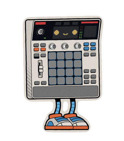 Music Producer Robot Sticker