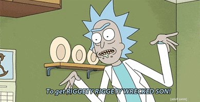 rick and morty riggety riggety wrecked GIF