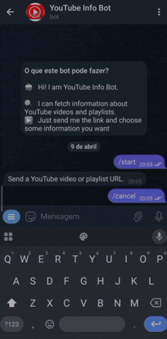 Bot infos command demo