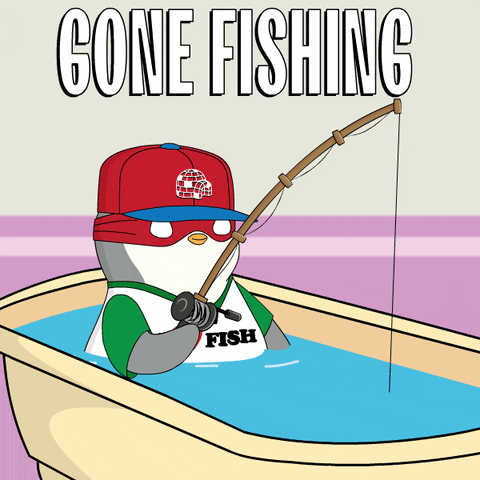Gone Fishing Fish GIF by Pudgy Penguins