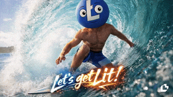 Hang Loose Blue Wave GIF by LitVM