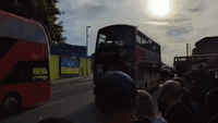 Man Remonstrates With Bus Driver as Travel Frustrations Build in Strike-Hit London