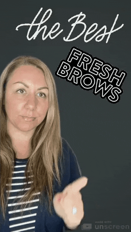 Girl Pointing Fresh Brows GIF by Angela Maione Beauty