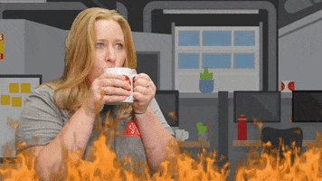 This Is Fine On Fire GIF by StickerGiant
