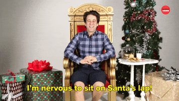 Nervous Christmas GIF by BuzzFeed