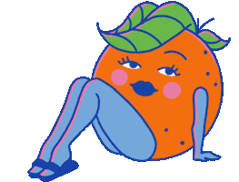 Wink Orange Sticker by MyMuse