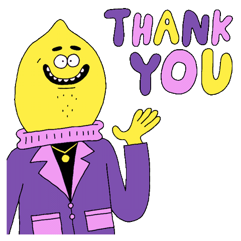 Thanks Thank You Sticker by Psychrome