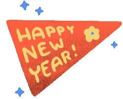 Happy New Year Illustration Sticker by Anna Hurley