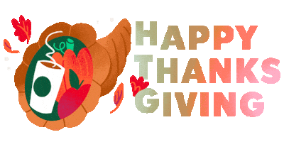 Happy Thanksgiving Cornucopia Sticker by Starbucks