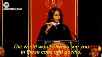 michelle obama graduation GIF by NowThis 