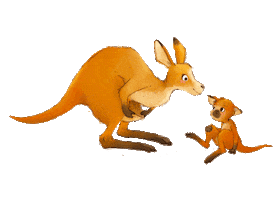 Take Care Kangaroo Sticker by Carlsen Kinderbuch