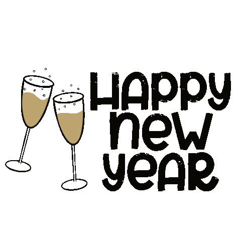 New Year Champagne Sticker