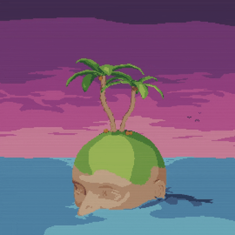 Palm Tree Ocean GIF
