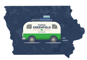 Driving Lets Go Sticker by Theresa Greenfield for Iowa