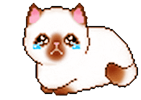 Sad Siamese Cat Sticker