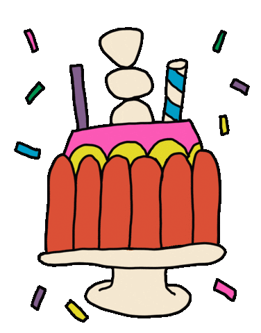 Birthday Cake Celebration Sticker by Ece
