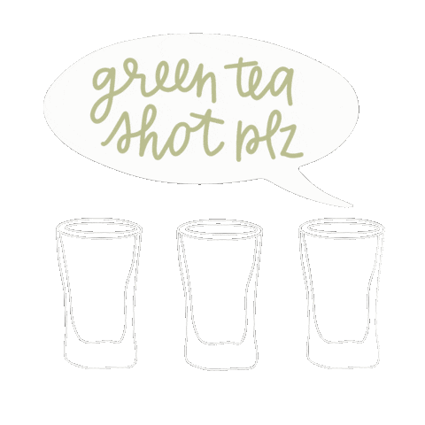 Green Tea Shots Sticker