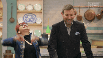 Happy Celebration GIF by The Great British Bake Off